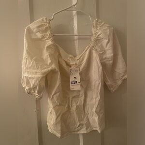 NWT H&M linen-blend blouse